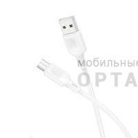 Кабель Usb to Micro BOROFONE BX113 Lenny, 1.0м, 2.4A, силикон, цвет: белый (1/360)