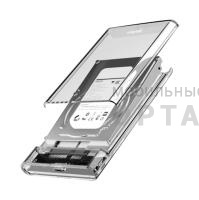 Внешний корпус Netac WH11 для HDD/SSD, 2.5", пластик прозрачный (USB 3.0 / Type A /Type B)