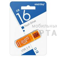 Флешка USB 16 Гб  Smartbuy  Glossy  оранжевый