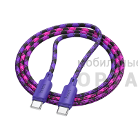 Кабель Type-C to Type-C HOCO X116 Meridian, 1.0м, PD 60Вт,  фиолетовый