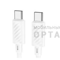 Кабель Type-C to Type-C HOCO X88 Gratified, 1.0м, 3,0А, 60W, QC3.0, PD3.0,  белый, не упакован