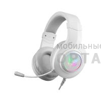 Игровая гарнитура DEFENDER Ghost LED, провод 1.8м, LED, белый(1/12) Игровая гарнитура DEFENDER Ghost LED, провод 1.8м, LED, белый(1/12)