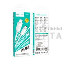 Кабель Type-C to Lightning HOCO X88 Gratified, 2,0м, PD 27Вт,  белый