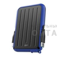 Жесткий диск HDD Siliсon Power  1 TB  A66 Armor, синий, 2.5", USB 3.2 Жесткий диск HDD Siliсon Power  1 TB  A66 Armor, синий, 2.5", USB 3.2