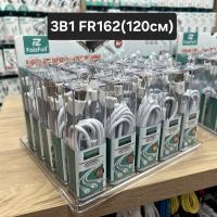 Кабель-usb 3в1, Type-c+Lightning+Micro, FaizFull FR162 6A 120cm