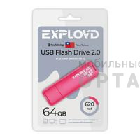 Флешка USB 64 Гб Exployd  620  красный Флешка USB 64 Гб Exployd  620  красный