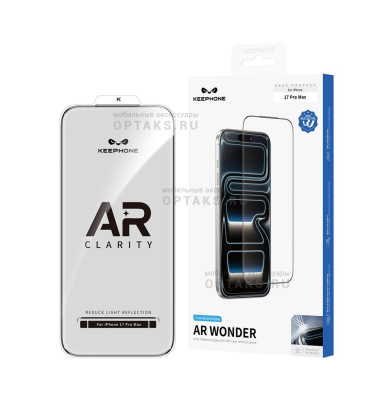 Стекло защитное KEEPHONE AR WONDER АНТИБЛИКОВОЕ 9H FULL CURVED GLASS iPhone 17 AIR