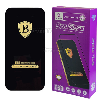 Стекло защитное Bro Glass OG, в пачке 10шт, (заказ кратно10шт/цена за 1шт), iPhone 15/16